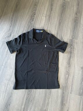 Polo Ralph Lauren Black Polo Shirt Short sleeve with a Johnny Collar Mens size M